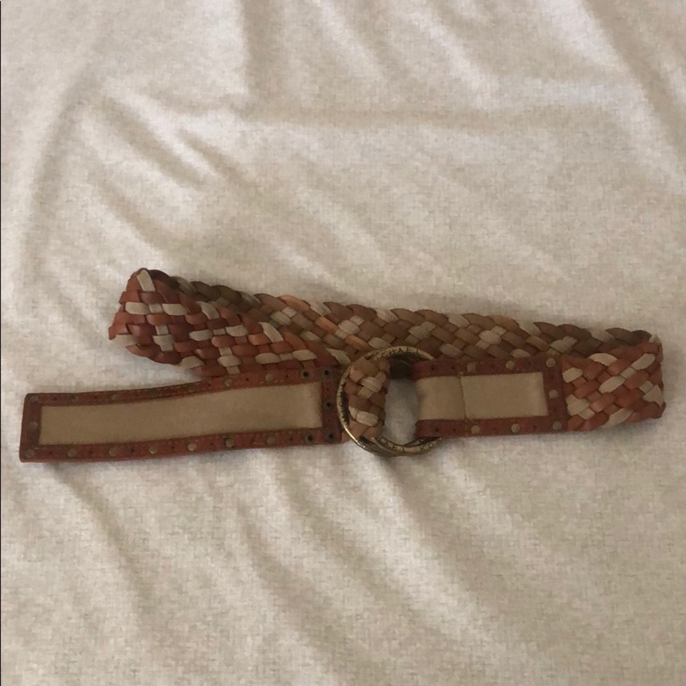 Vintage Y2K Michael Kors canvas & leather belt